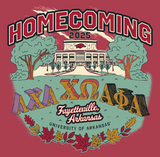 Chi Omega University of Arkansas Homecoming T-Shirt 2025