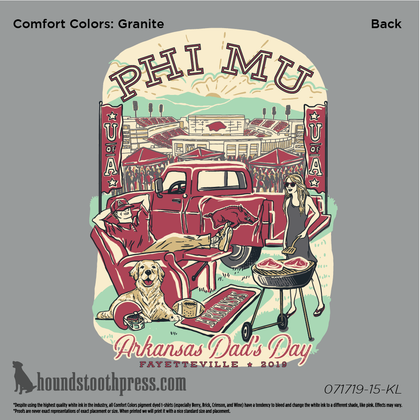 Phi Mu University of Arkansas Dad's Day Fall 2019