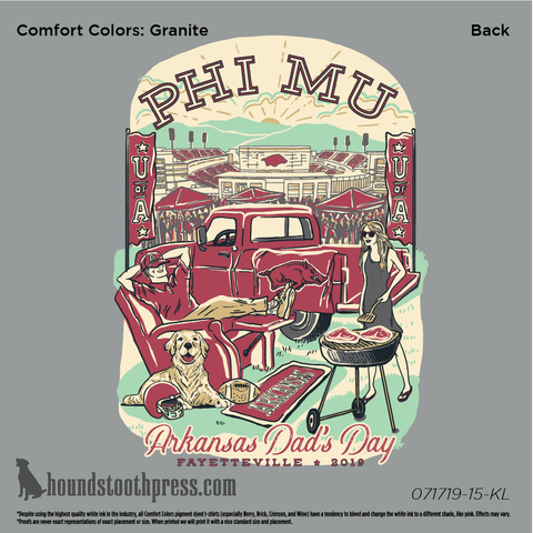 Phi Mu University of Arkansas Dad's Day Fall 2019