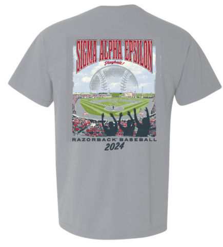 Sigma Alpha Epsilon University of Arkansas Baseball Design 2024