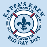 Kappa Kappa Gamma University of Arkansas Bid Day Pocket Tee Design 2025
