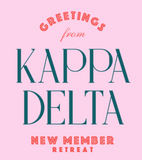 Kappa Delta University of Arkansas New Member Retreat Design 2025