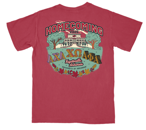 Chi Omega University of Arkansas Homecoming T-Shirt 2025