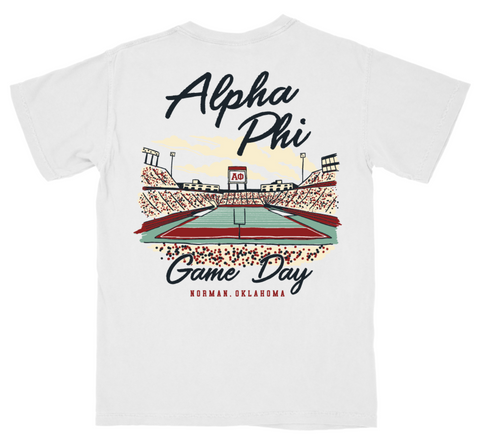 Alpha Phi University of Oklahoma Football T-Shirt 2025