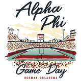 Alpha Phi University of Oklahoma Football T-Shirt 2025