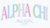 Alpha Chi Omega University of Arkansas Mom's Weekend Crewneck Design 2026