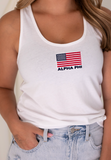 USA COLLECTION - SORORITY EMBROIDERED FLAG TANK