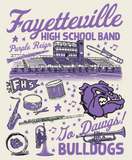 Fayetteville High School Marching Band Collage Design 2026 - IVORY