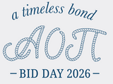 Alpha Omicron Pi University of Arkansas Bid Day T-Shirt 2026