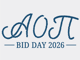 Alpha Omicron Pi University of Arkansas Bid Day T-Shirt 2026