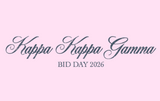 Kappa Kappa Gamma University of Arkansas Bid Day Design 2026
