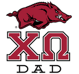 Chi Omega University of Arkansas Dad's Day Polo Design 2026
