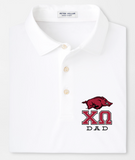Chi Omega University of Arkansas Dad's Day Polo Design 2026