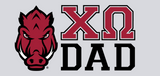 Chi Omega University of Arkansas Dad's Day Quarter Zip Design 2026