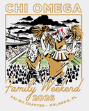 Chi Omega University of Central Florida Family Weekend Shirt 2026