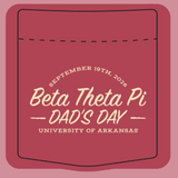 Beta Theta Pi University of Arkansas Dad's Day T-Shirt 2026